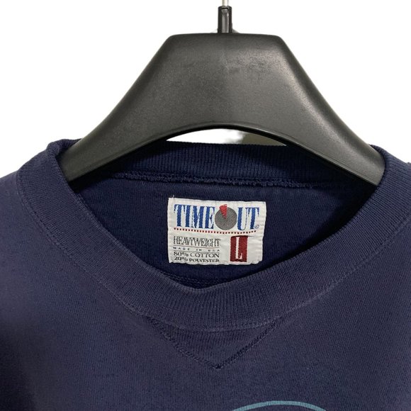 Vintage Timeout WM. Penn Heavyweight Crew Neck Sweatshirt Size Large Nav… - Picture 6 of 7